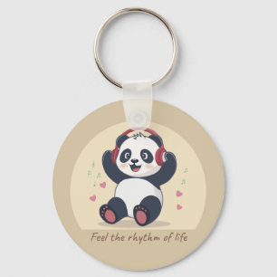 Llavero Panda de Música Adorable