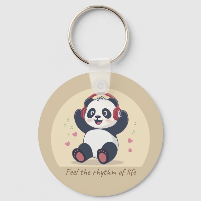 Llavero Panda de Música Adorable (Anverso)