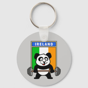 Llavero Panda del levantamiento de pesas de Irlanda