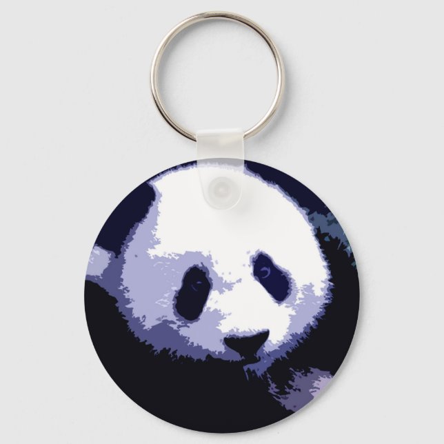 Llavero Panda Face Pop Art (Anverso)