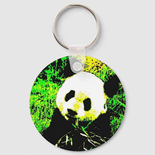 Llavero Panda Face Pop Art (Anverso)