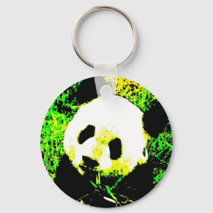 Llavero Panda Face Pop Art Key Chains