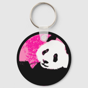 Llavero panda grunge.