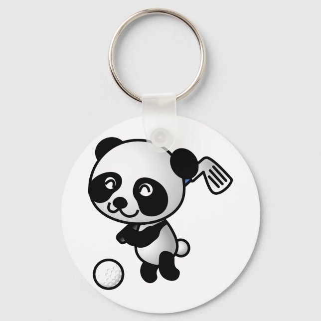 Llavero Panda jugando golf (Anverso)