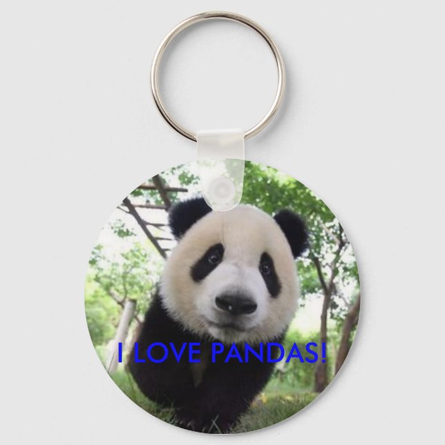 Llavero panda keychain, ¡ME ENCANTA PANDAS! (Anverso)