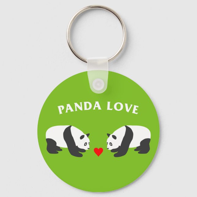 Llavero Panda Love (Verde) (Anverso)