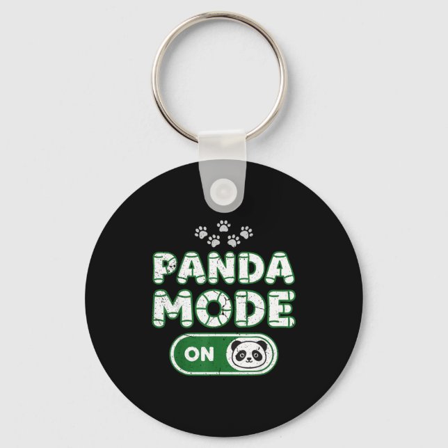 Llavero Panda Mode On Funny Animal Bear Lover Owner Costum (Anverso)