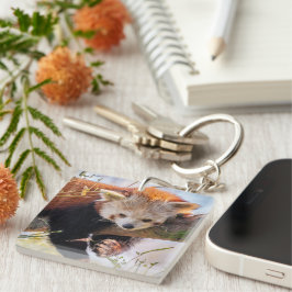 Llavero Panda rojiza perezosa