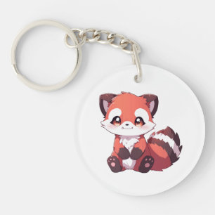 Llavero  panda rojo adorable