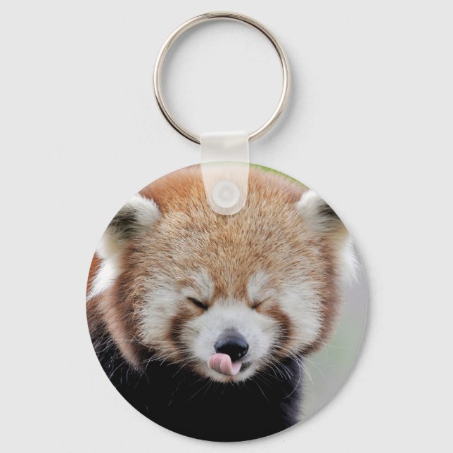 Llavero Panda rojo con foto de cadena de claves. Panda rou (Anverso)