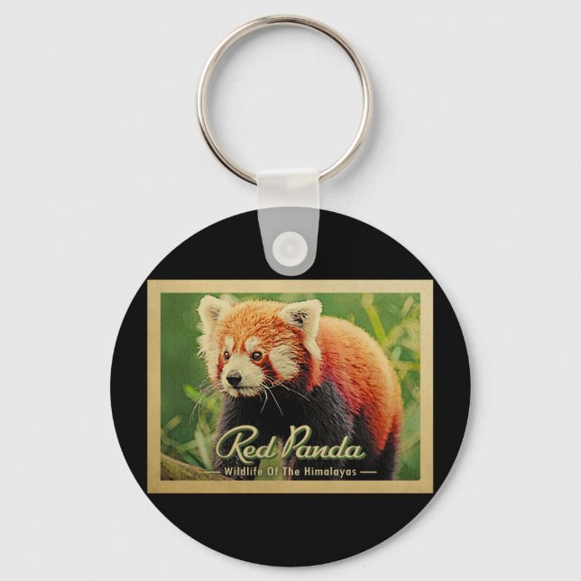 Llavero Panda Rojo - Vida Silvestre De Los Himalayas (Anverso)