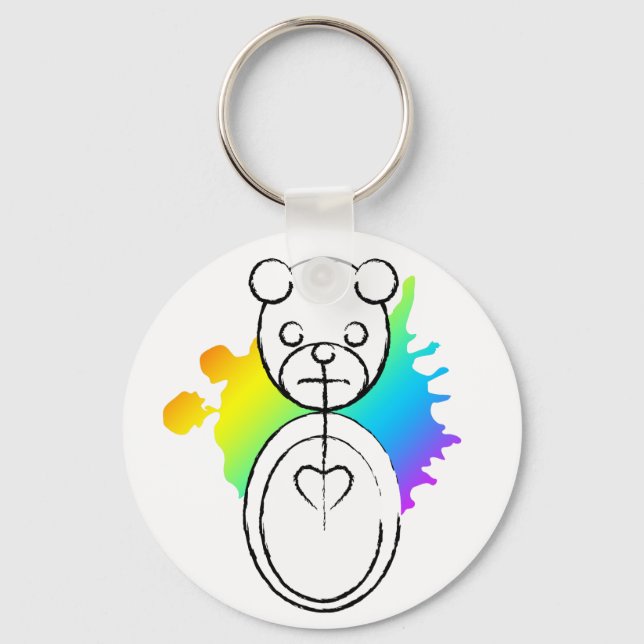 Llavero panda splatz. (Anverso)