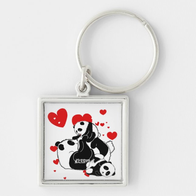 Llavero pandas "panda bears" "panda bear baby" "kawaii pan (Frente)