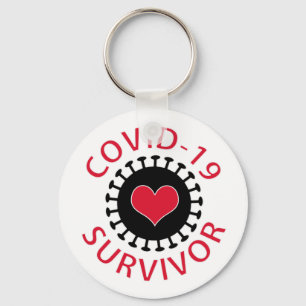 Llavero Pandemia del Corazón Rojo Coronavirus Covid-19 Sob
