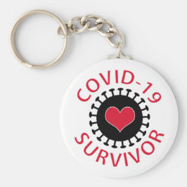 Llavero Pandemia del Corazón Rojo Coronavirus Covid-19 Sob