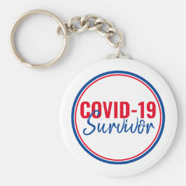 Llavero Pandemia roja azul Coronavirus Covid-19 Sobrevivie