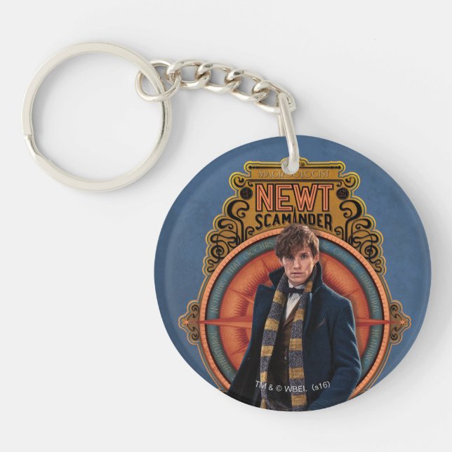 Llavero Panel de estilo Art Nouveau de NEWT SCAMANDER™ (Frente)