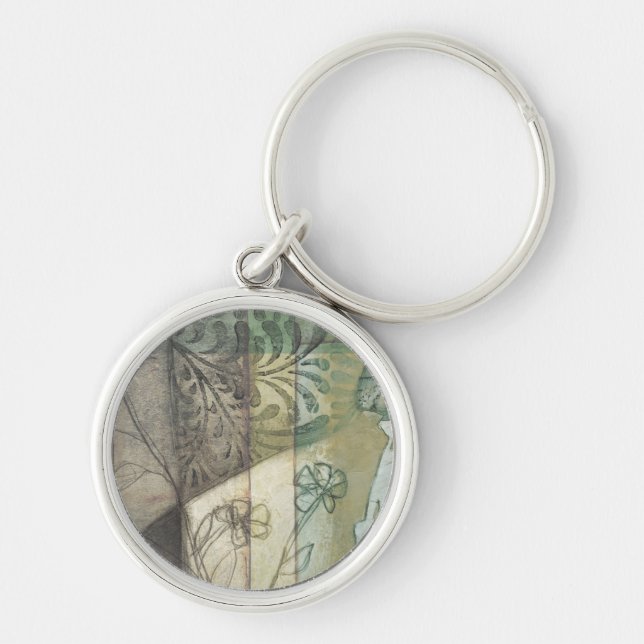 Llavero Panel de jardín con hojas, flores y hierba (Frente)