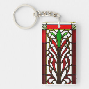 Llavero Panel de vidrio emplomado elegante