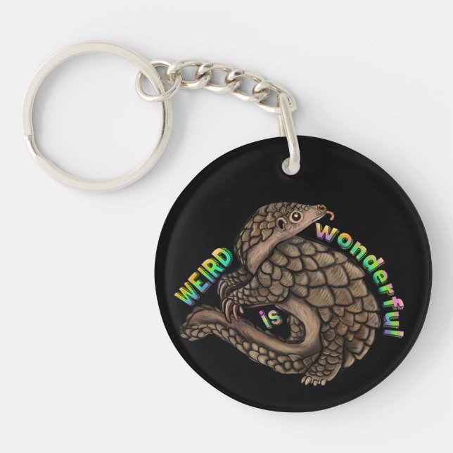Llavero Pangolin Weird es maravillosa (Frente)