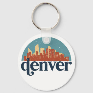 Llavero Panorama de la ciudad de Denver Colorado