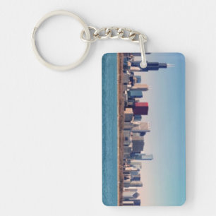 Llavero Panorama del horizonte de Chicago