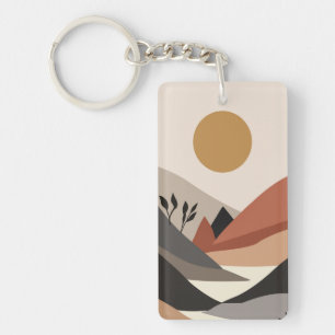 Llavero Panorama natural abstracto
