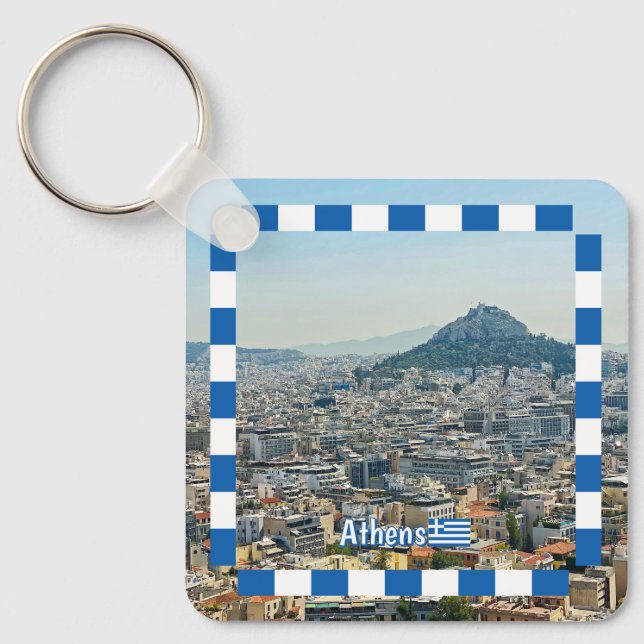 Llavero panorama of Athens, travel (Anverso)