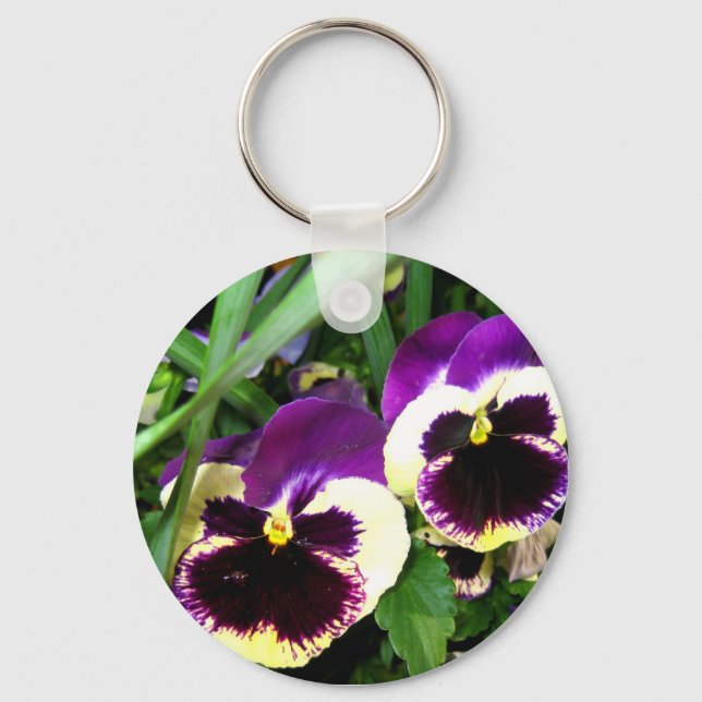 Llavero Pansias moradas - Keychain (Anverso)