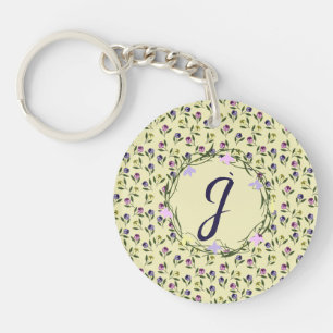 Llavero Pansias rosa morado y amarillo bonito