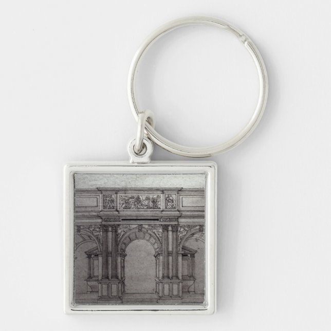 Llavero Pantalla de cruz de la iglesia (Frente)