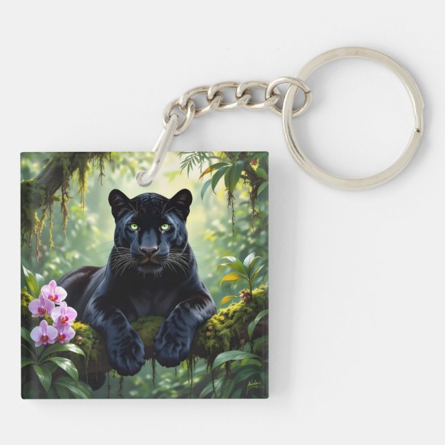 Llavero Pantera negra en la selva (Atrás)