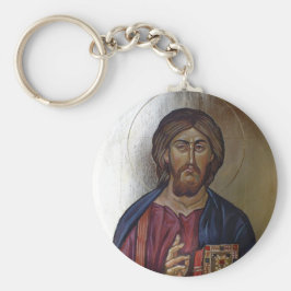 Llavero Pantocrator de Cristo - Icono de estilo bizantino