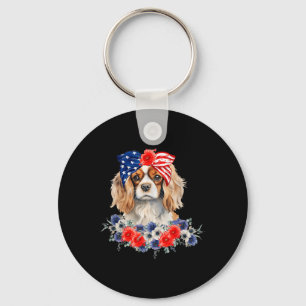 Llavero Pañuelo de Cavalier King Charles Spaniel bandera d