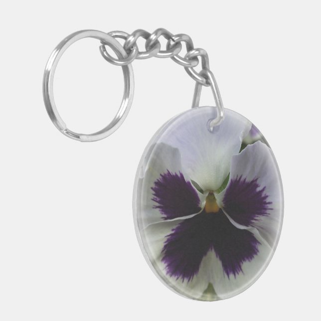 Llavero Pañuelo morado y blanco (Frente Izquierda)