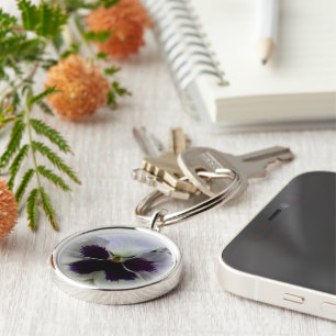 Llavero Pañuelo morado y blanco