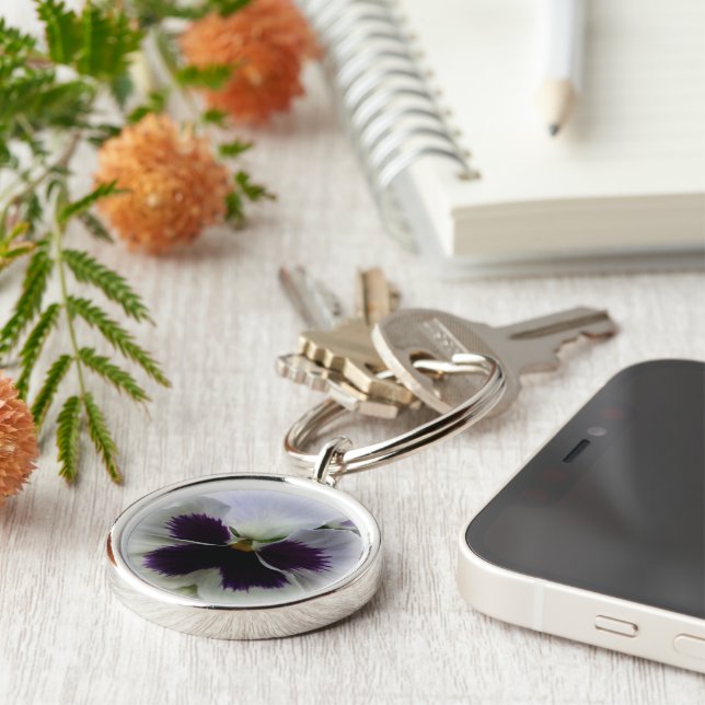 Llavero Pañuelo morado y blanco (Lado)