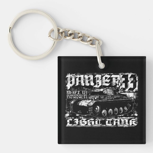 Llavero Panzer II Square (doble cara) Keychain (Frente)