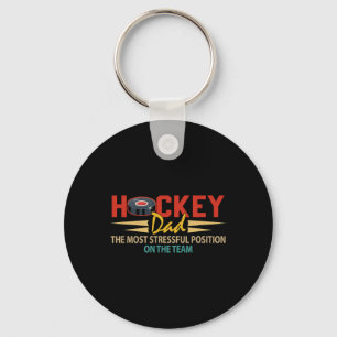 Llavero Papá amante del hockey posición más estresante Día