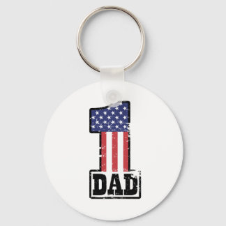 Llavero Papá Americano Número Uno