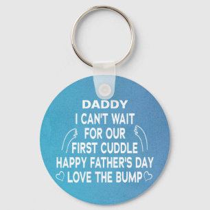 Llavero Papá azul no puedo esperar a nuestro primer abraz