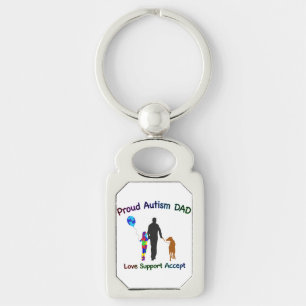 Llavero Papá con autismo y perro