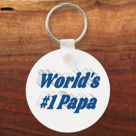 Llavero Papa con texto azul marino