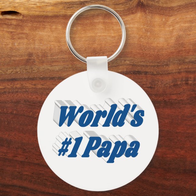 Llavero Papa con texto azul marino (Reverso )