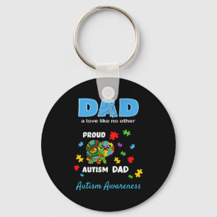 Llavero Papá Conciencia del Autismo Amor Orgulloso Hijo Au