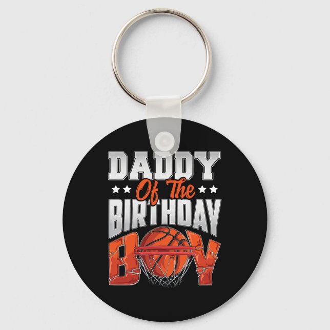 Llavero Papá cumpleaños de baloncesto Boy Family Baller b- (Anverso)