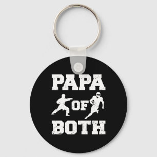 Llavero Papa De Ambos Graciosos Fútbol Y Karate Papa