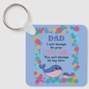 Llavero Papá De Ballena, Siempre Seré Tu Niña.