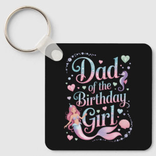 Llavero Papá de la niña cumpleañera sirena