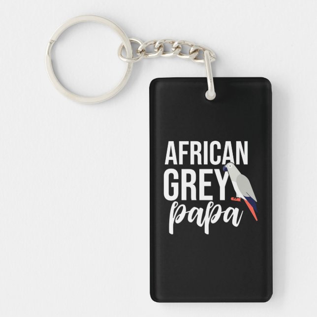 Llavero Papá de loro gris africano (Frente)